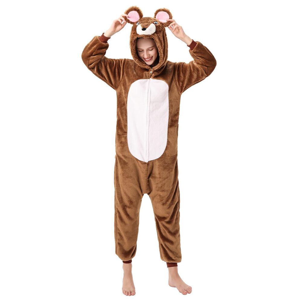 2428 Onesie Adult Reindeer Costume Dinosaur Sleepwear Animal Lion Mouse
